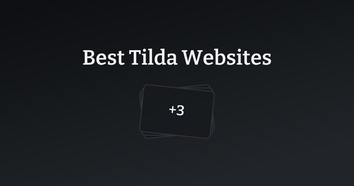 Best Tilda Websites with count