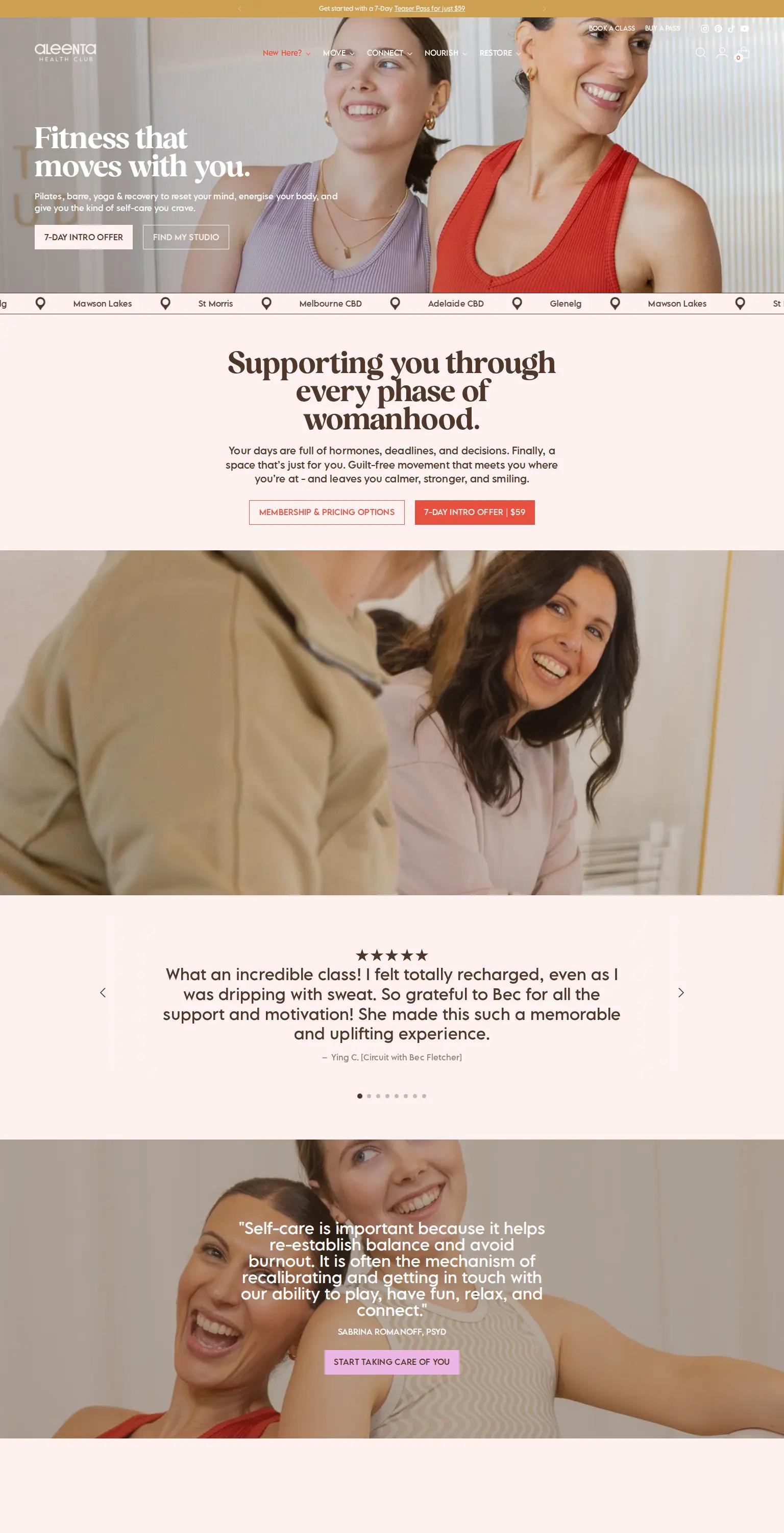 Aleenta Health Club screenshot