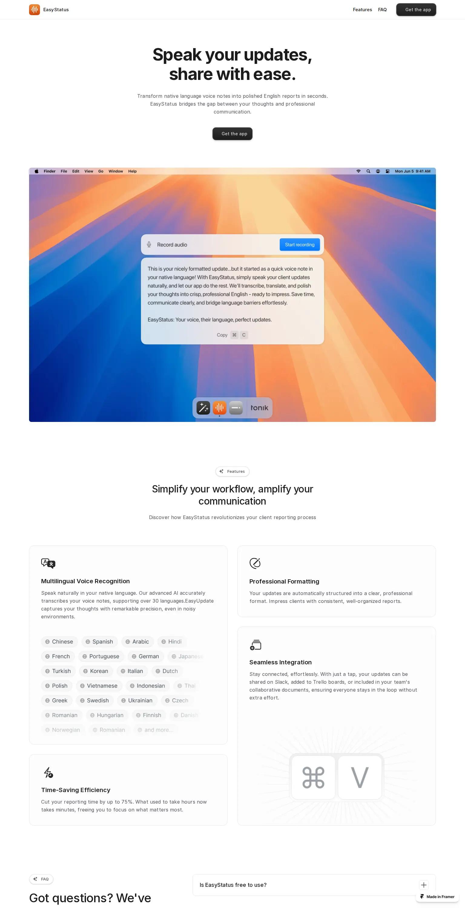 EasyStatus screenshot