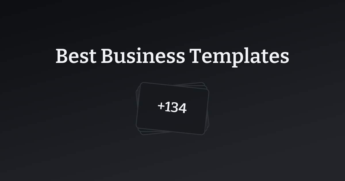 Best Business Templates with count