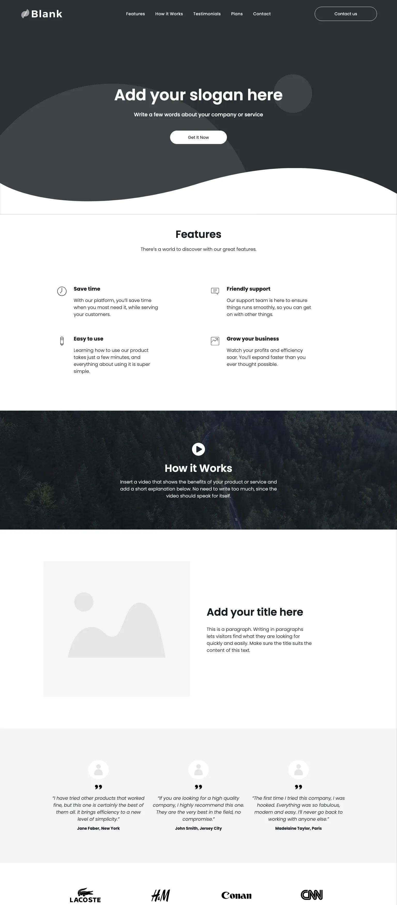 Blank One Page screenshot