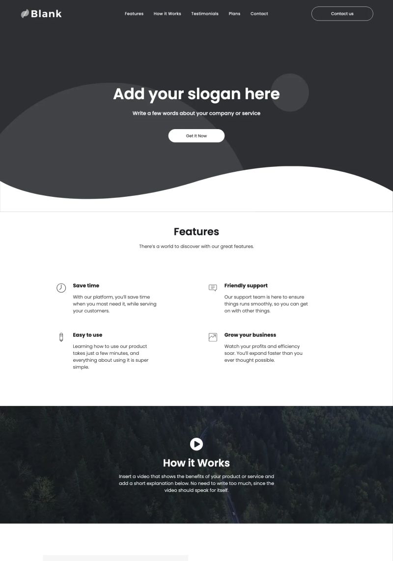 Blank One Page screenshot