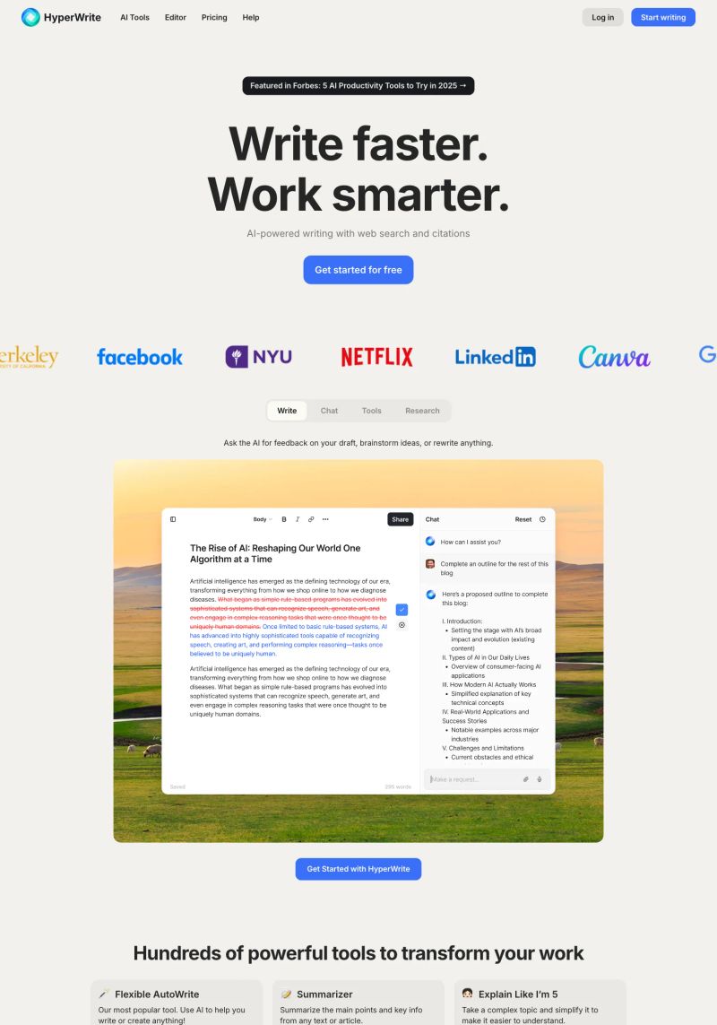 HyperWrite screenshot