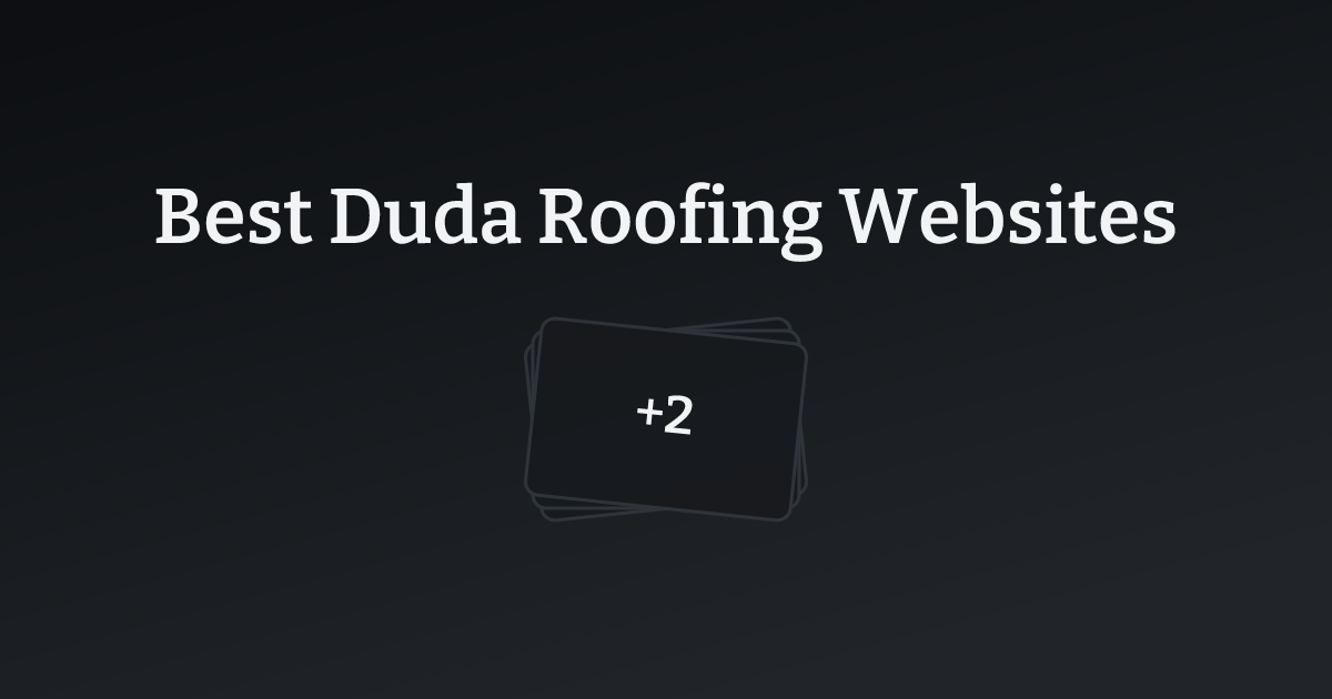 Best Duda Roofing Websites with count