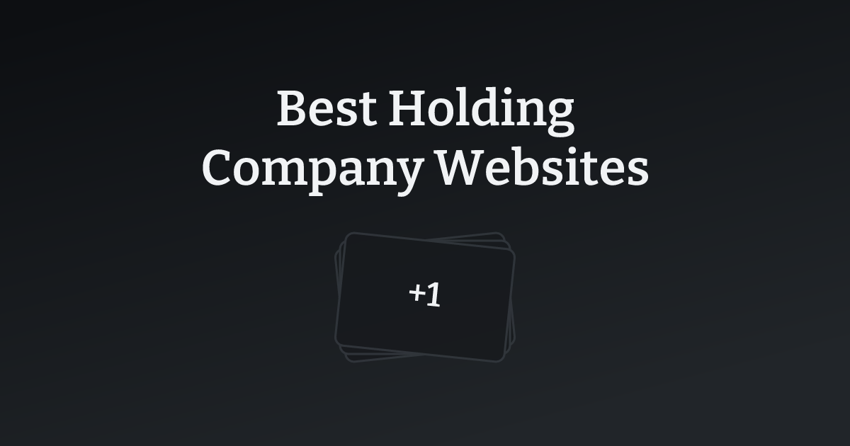 Best Holding Company Websites with count