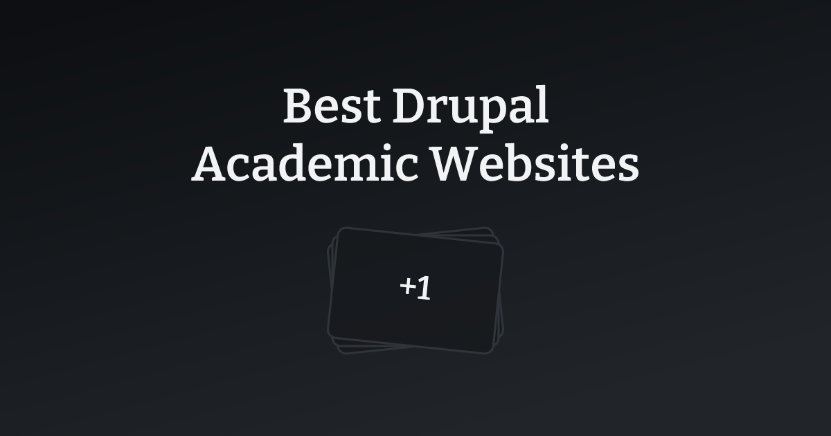 Best Drupal Academic Websites with count