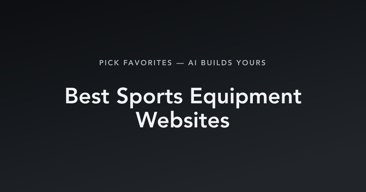 Best Sports Equipment Websites with count