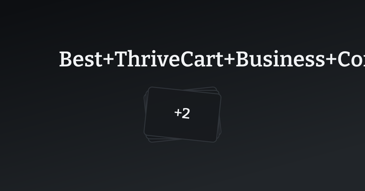 Best ThriveCart Business Consultant Websites with count