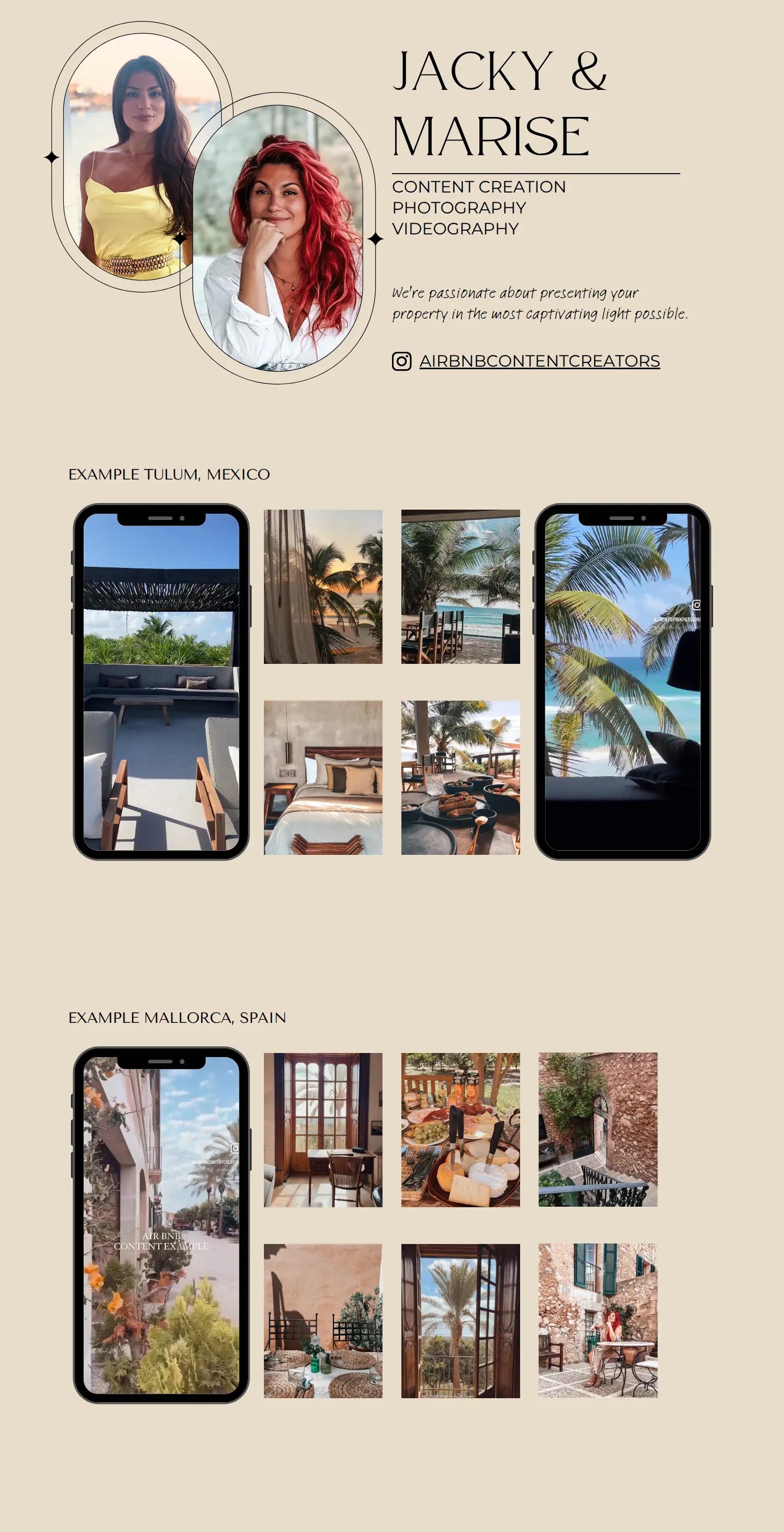 Screenshot of https://airbnbcontentcreators.com/
