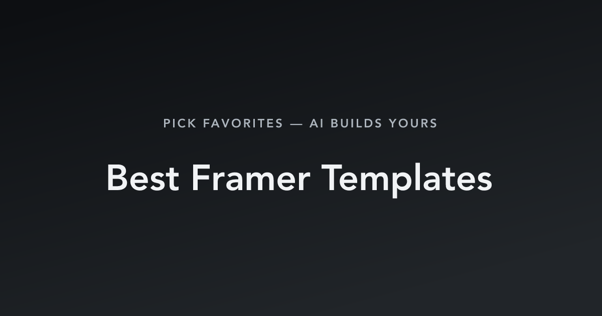 Best Framer Templates with count
