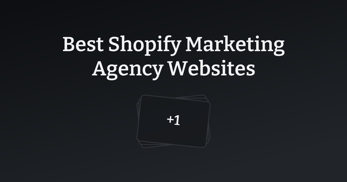 Best Shopify Marketing Agency Websites with count