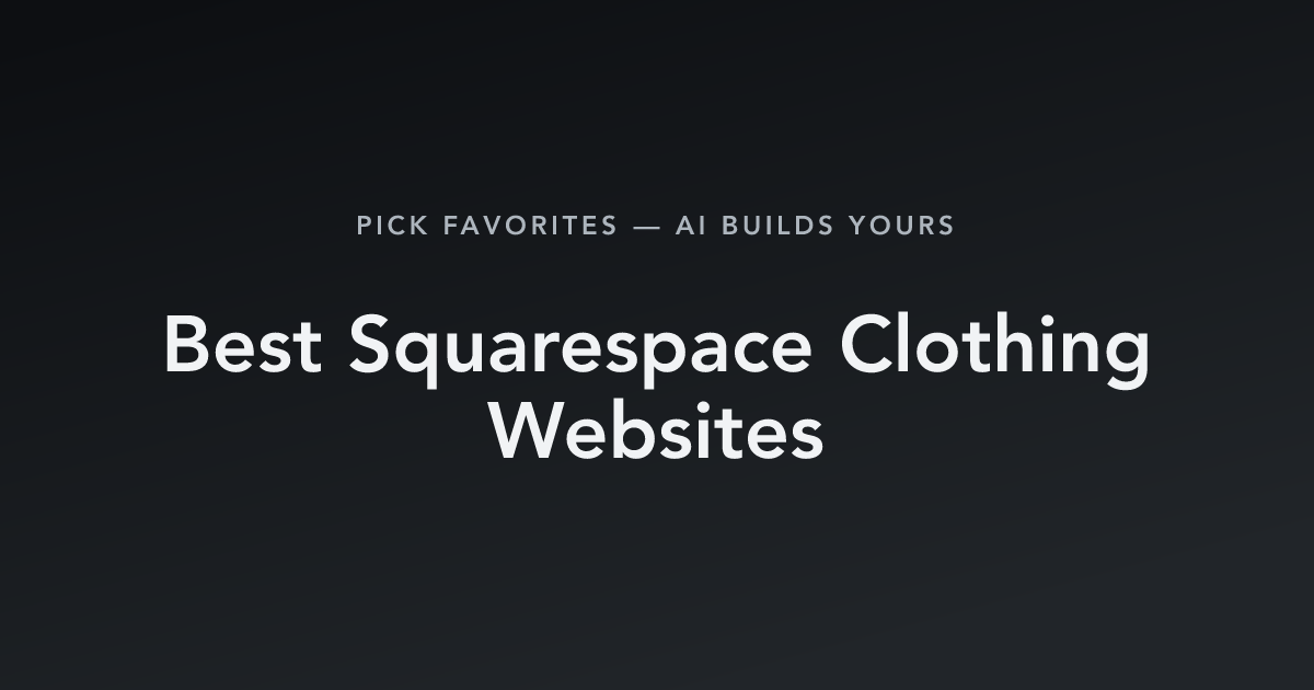 Best Squarespace Clothing Websites with count