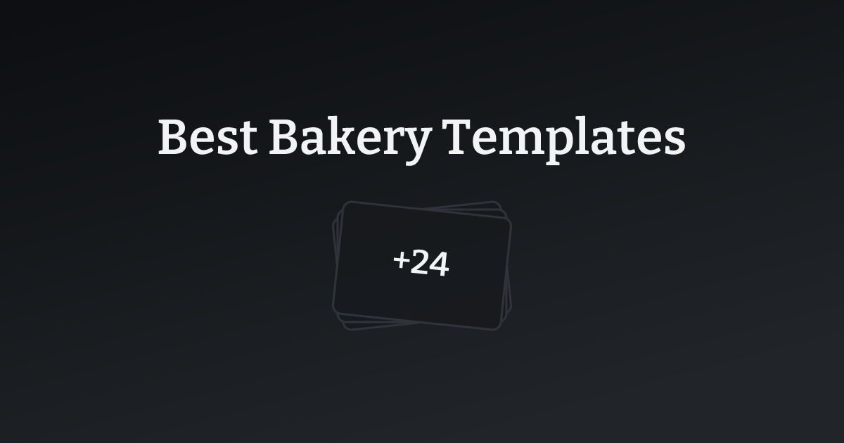 Best Bakery Templates with count
