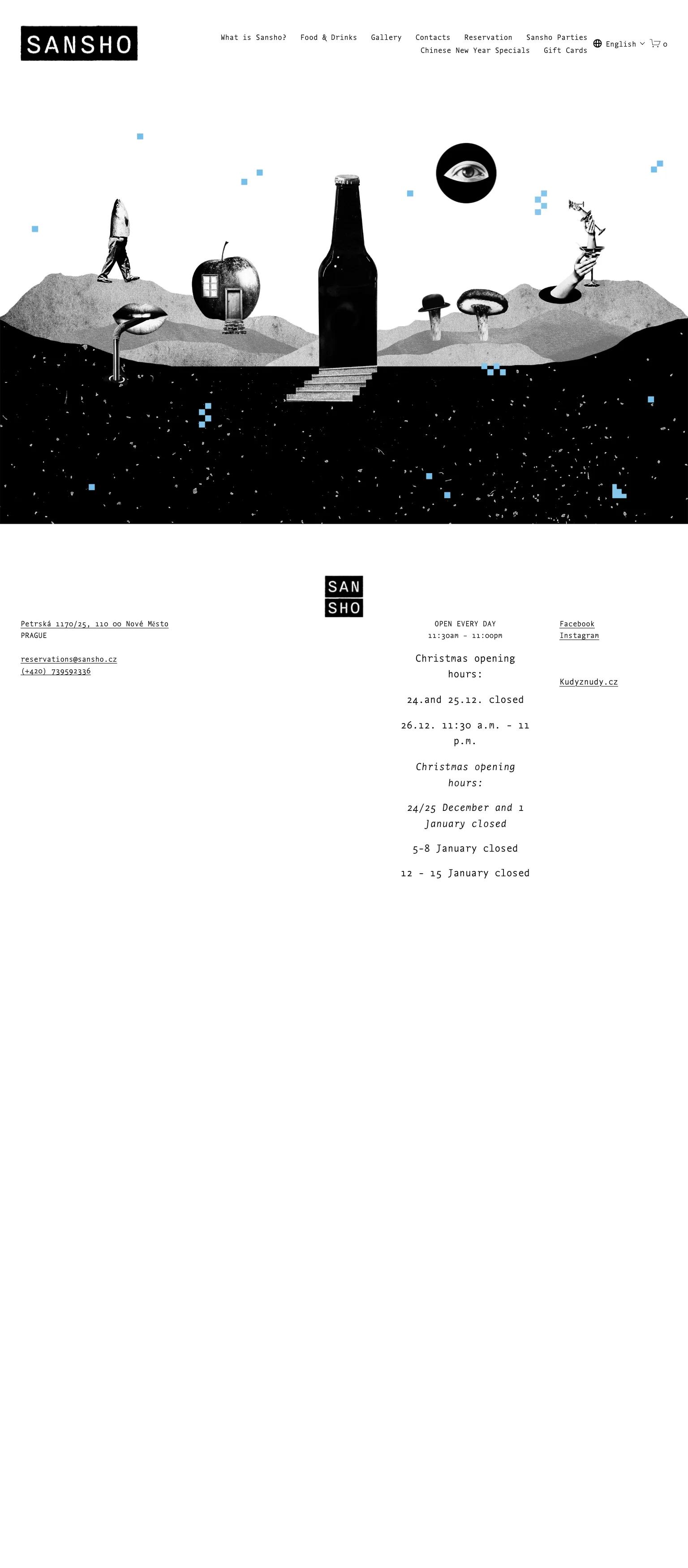 Sansho restaurant screenshot