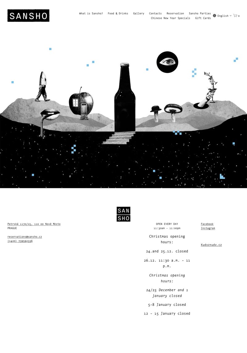 Sansho restaurant screenshot