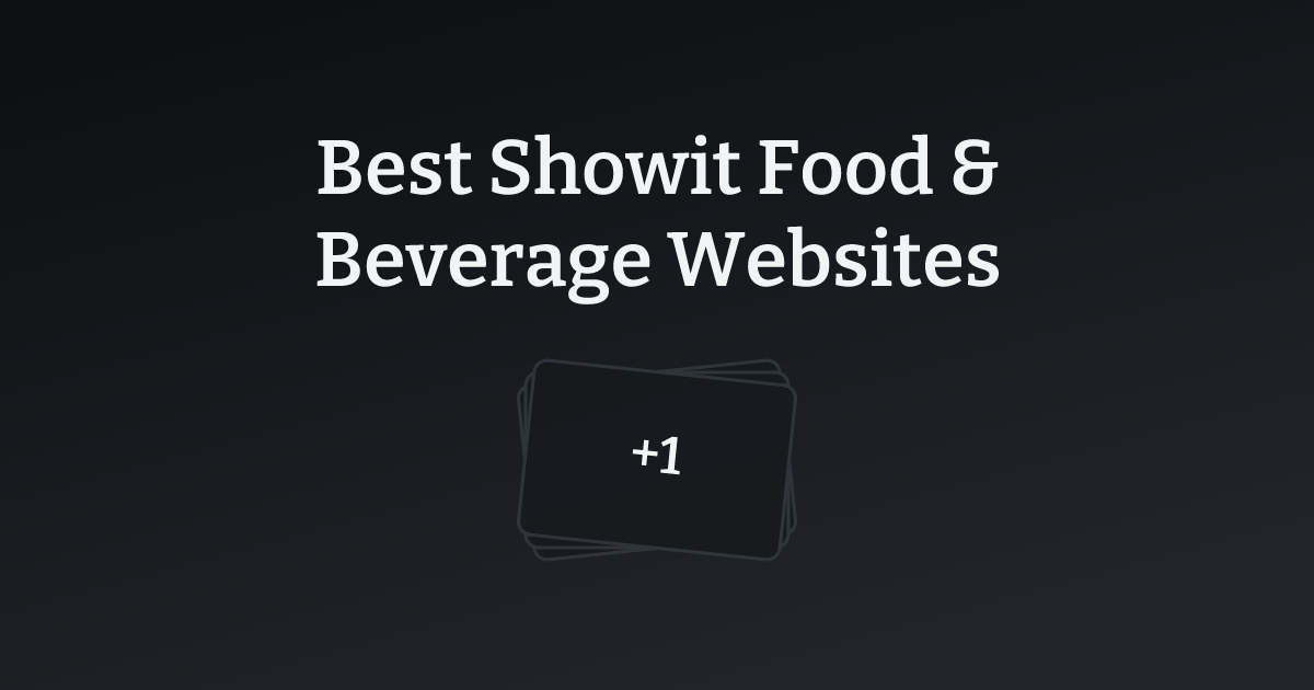 Best Showit Food & Beverage Websites with count