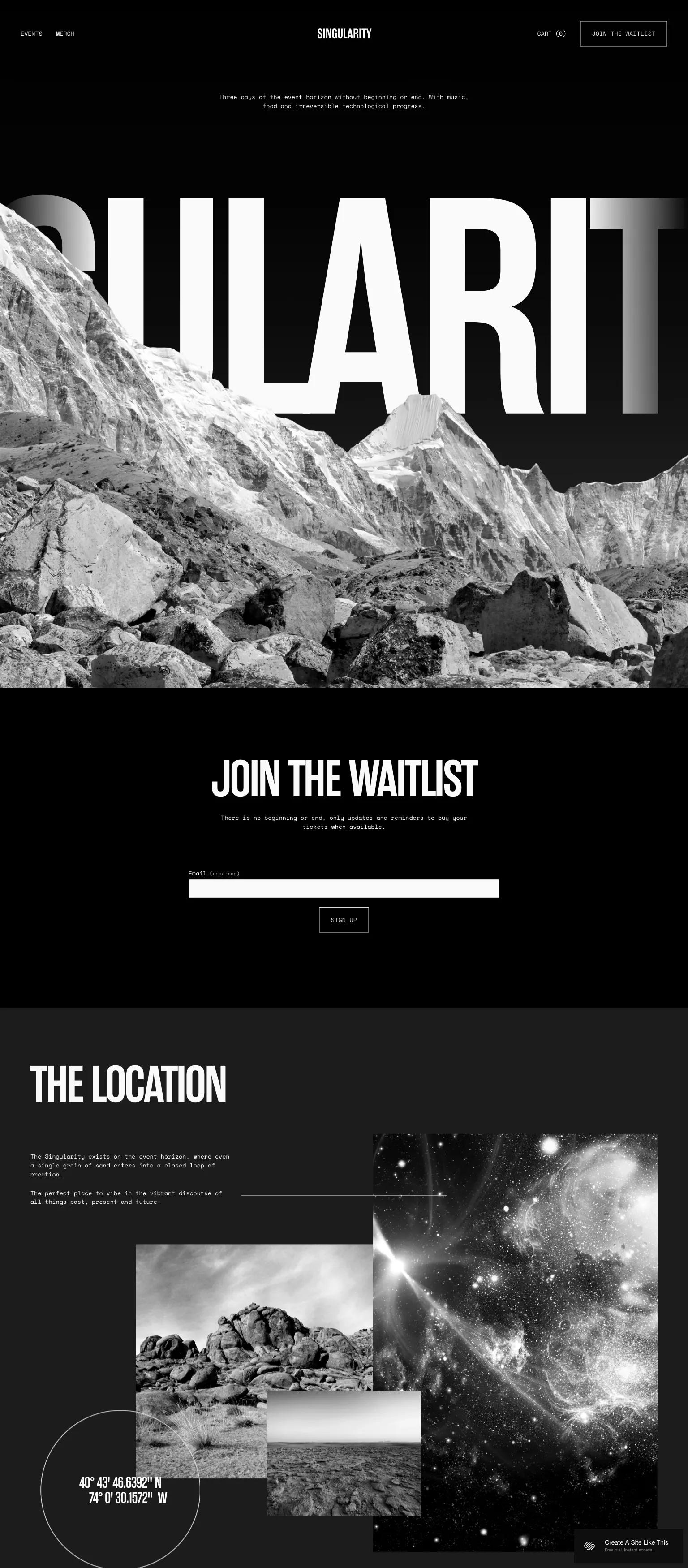 Singularity screenshot