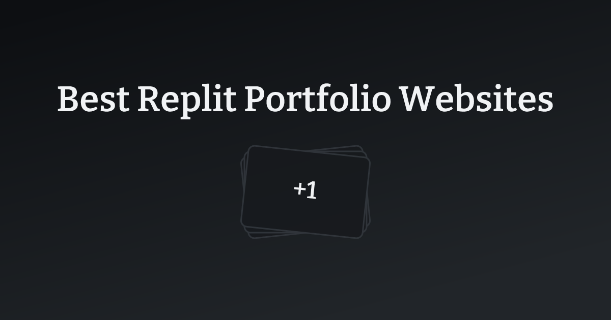 Best Replit Portfolio Websites with count