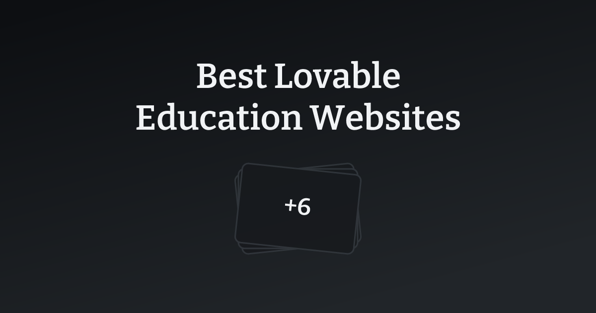 Best Lovable Education Websites with count