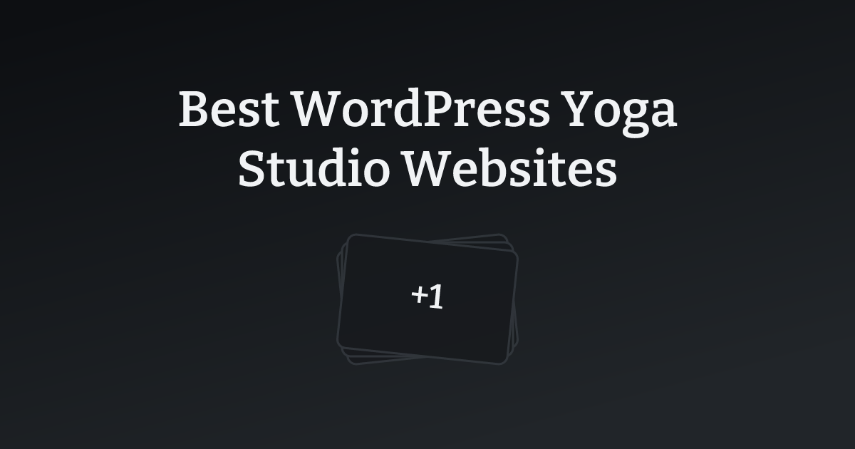 Best WordPress Yoga Studio Websites with count
