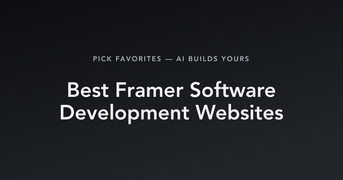 Best Framer Software Development Websites with count