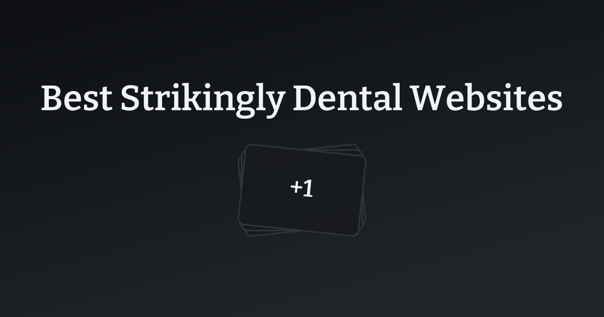 Best Strikingly Dental Websites with count
