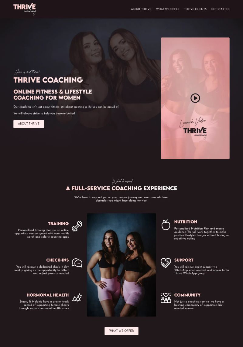 Thrive Coaching screenshot