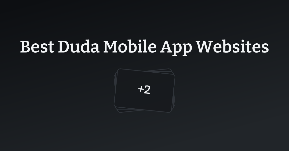 Best Duda Mobile App Websites with count
