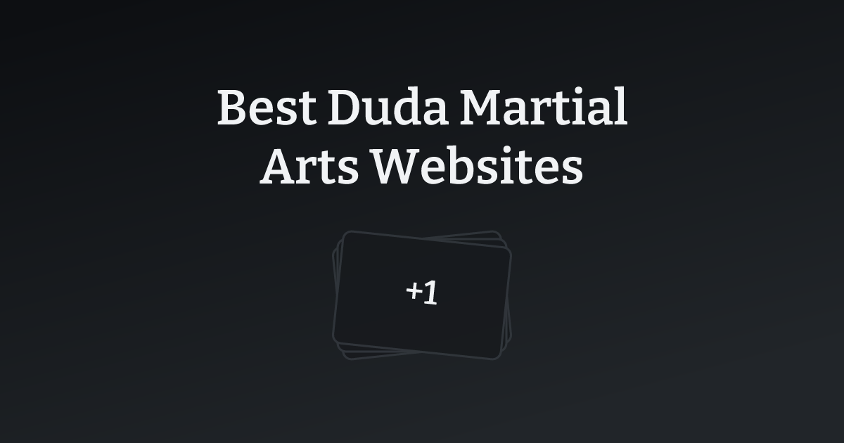 Best Duda Martial Arts Websites with count