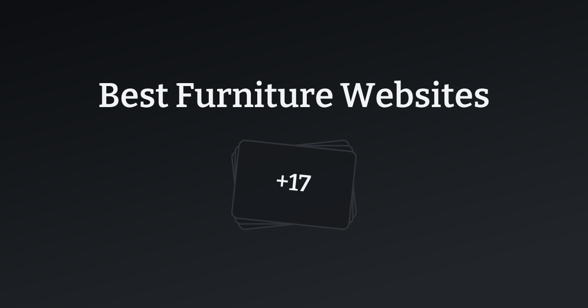 Best Furniture Websites with count