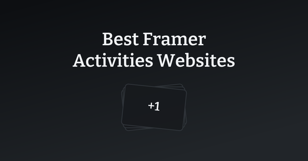 Best Framer Activities Websites with count