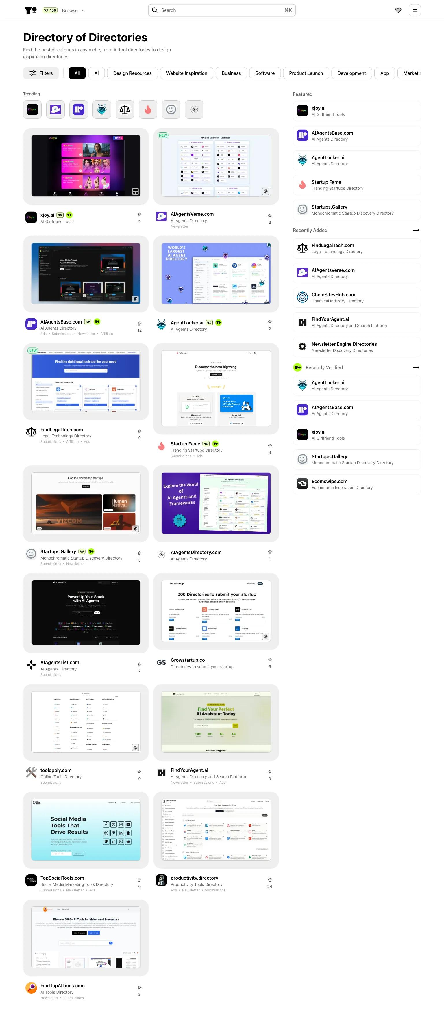 Yo.directory screenshot