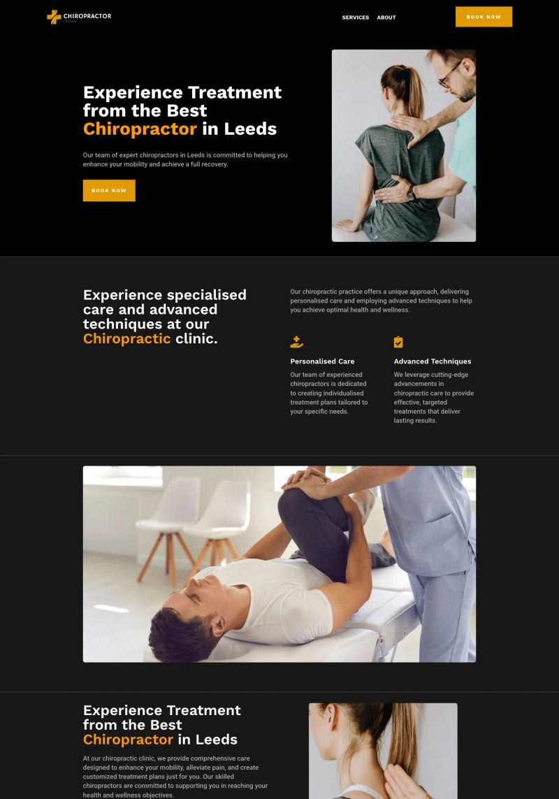 Chiropractor Leeds screenshot