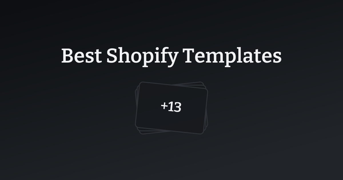 Best Shopify Templates with count