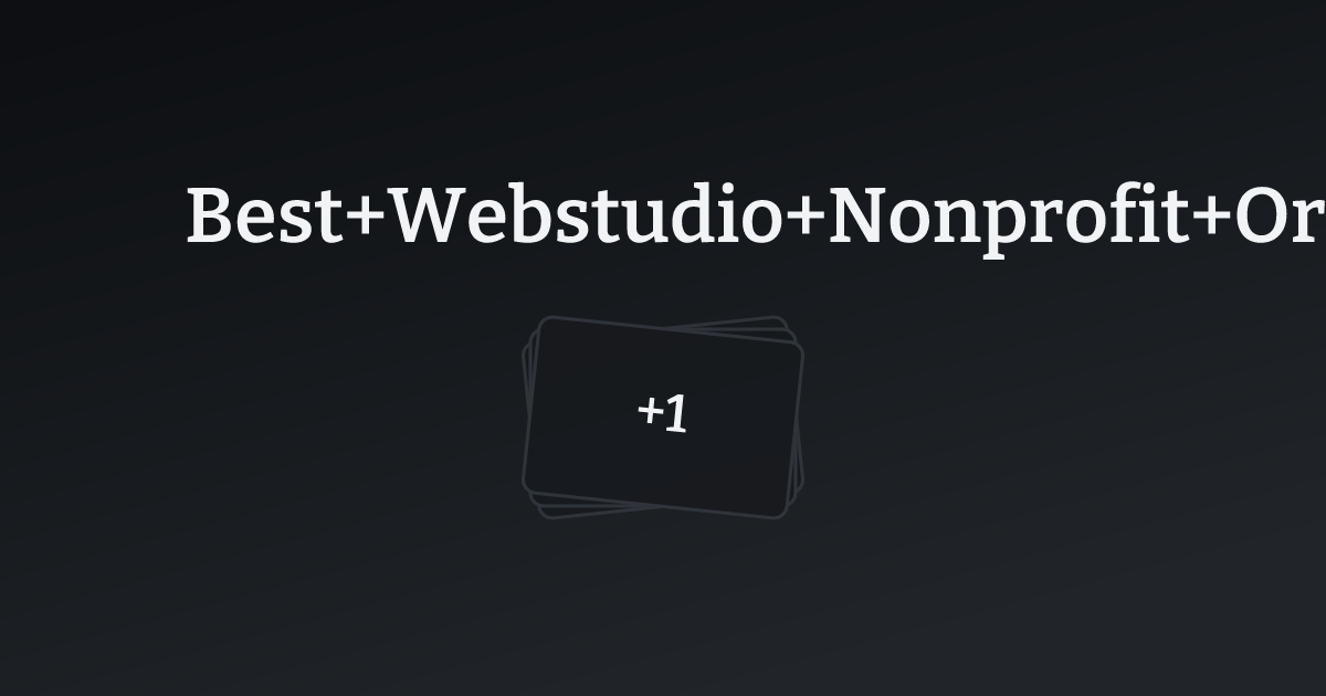 Best Webstudio Nonprofit Organization Websites with count