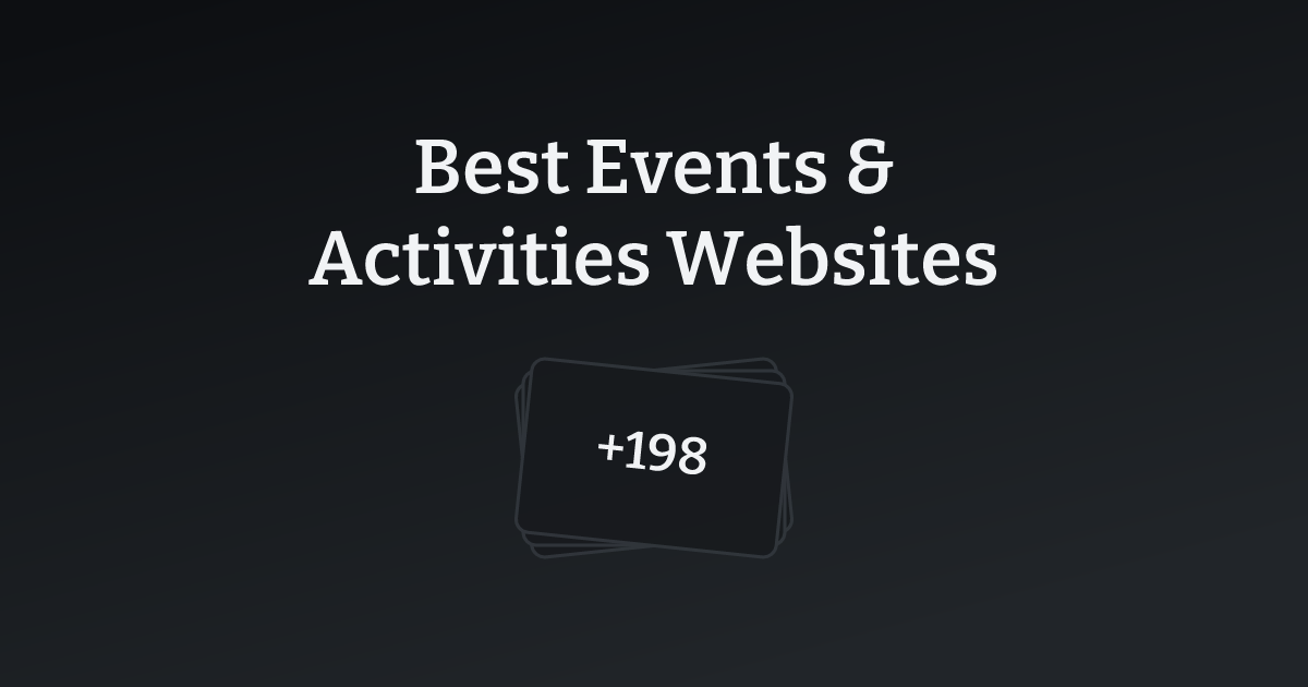 Best Events & Activities Websites with count