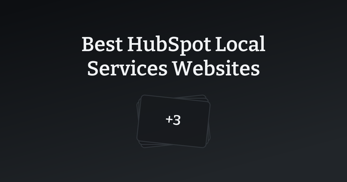 Best HubSpot Local Services Websites with count