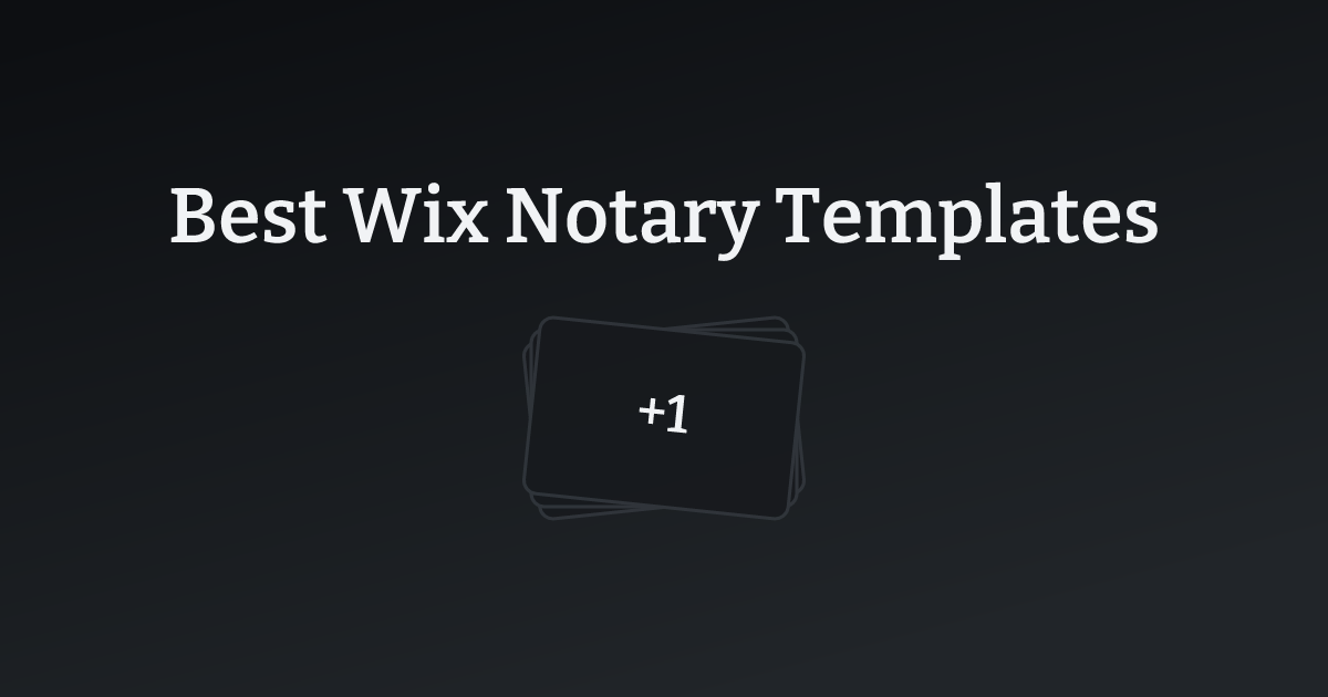 Best Wix Notary Templates with count