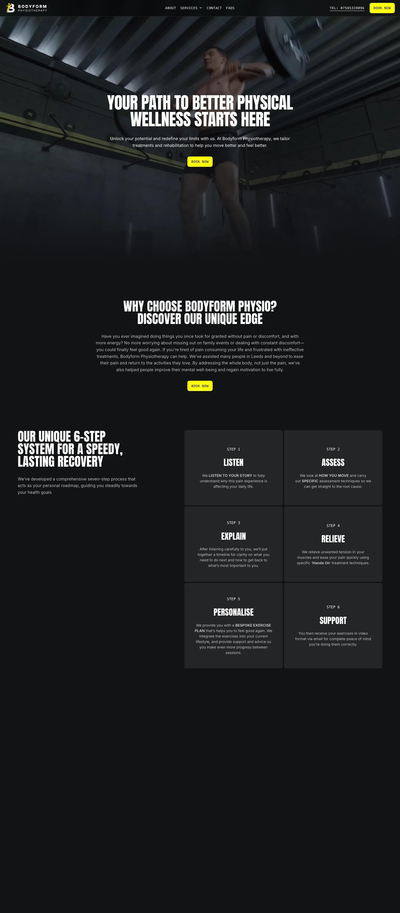 Bodyform Physiotherapy screenshot