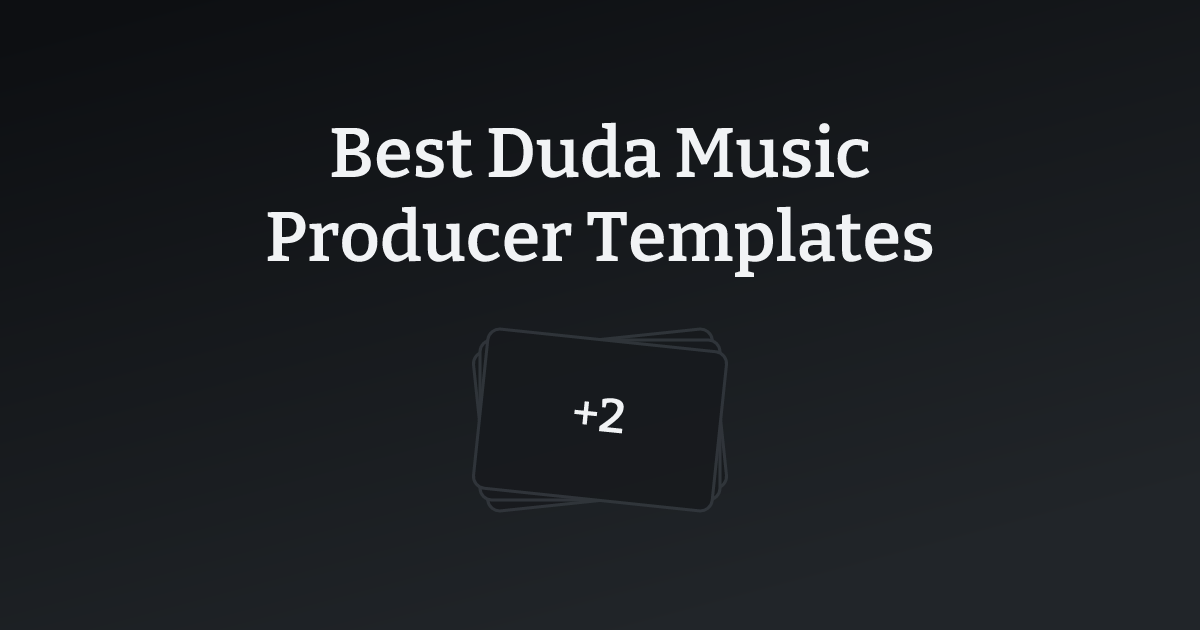 Best Duda Music Producer Templates with count