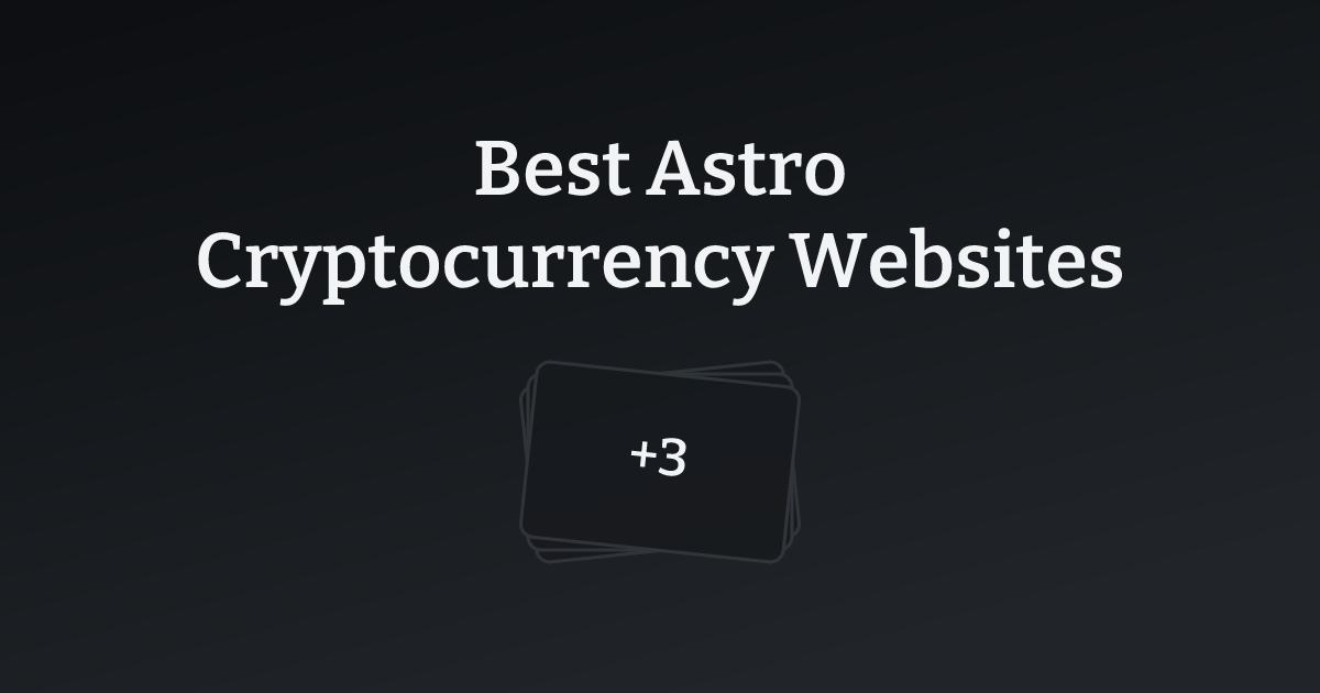 Best Astro Cryptocurrency Websites with count