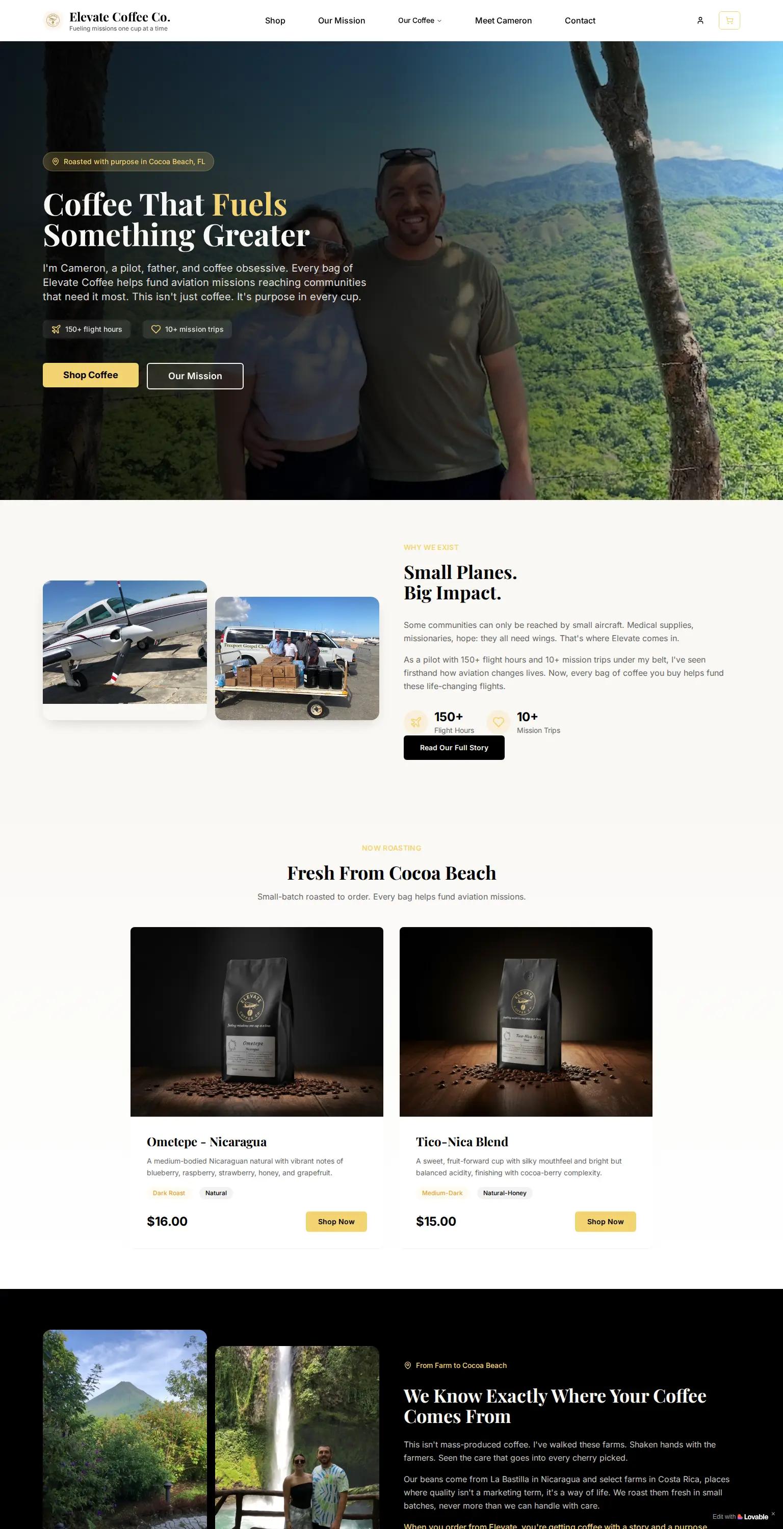 Elevate Coffee Co. screenshot