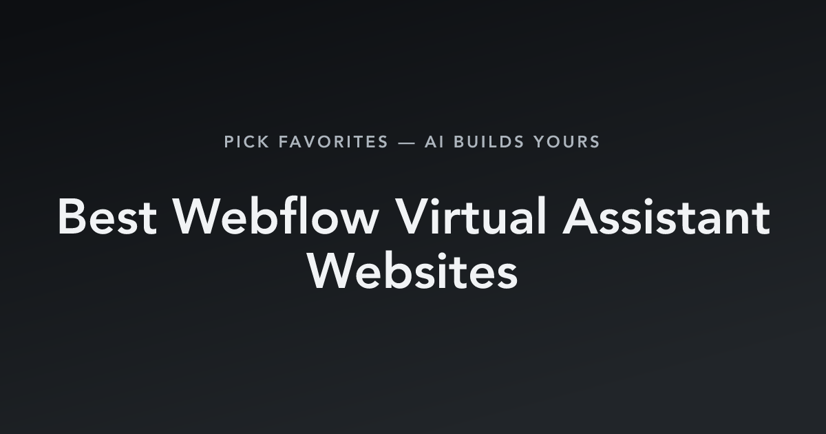 Best Webflow Virtual Assistant Websites with count