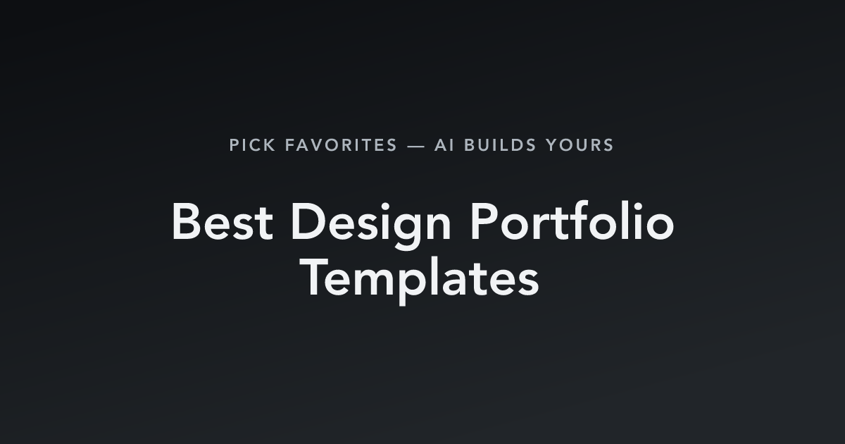 Best Design Portfolio Templates with count