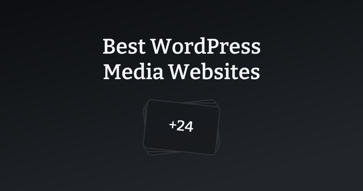 Best WordPress Media Websites with count