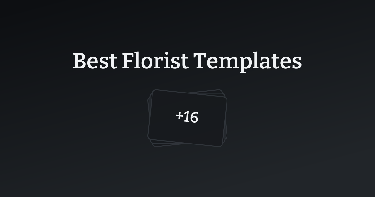 Best Florist Templates with count