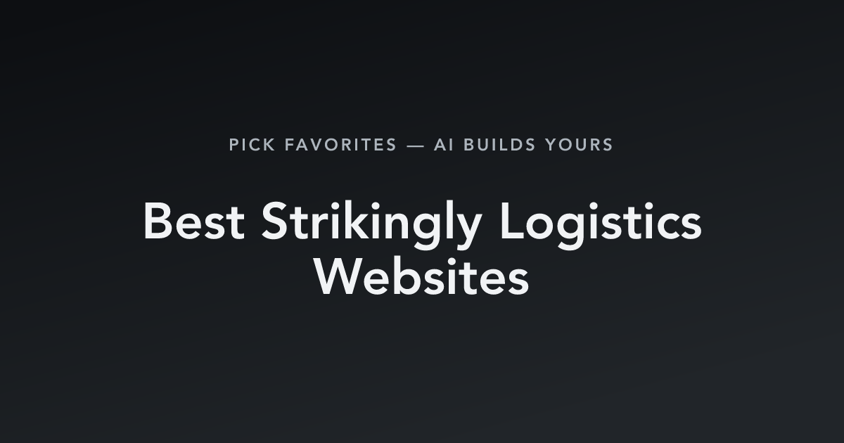 Best Strikingly Logistics Websites with count