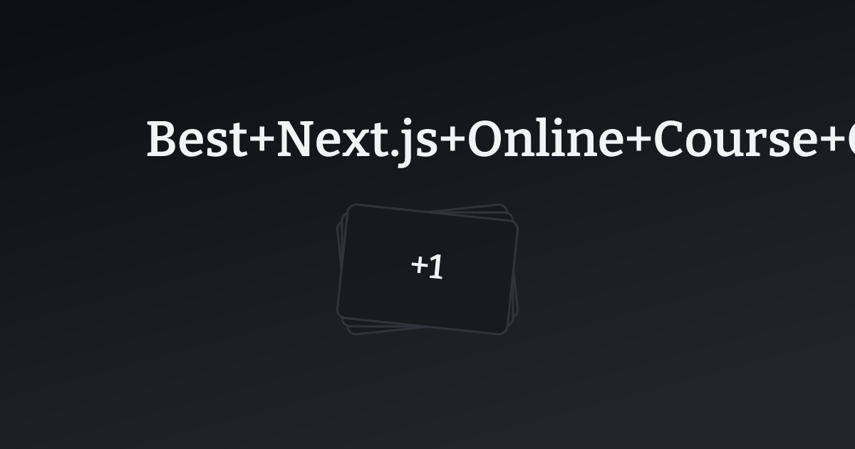 Best Next.js Online Course Creator Websites with count