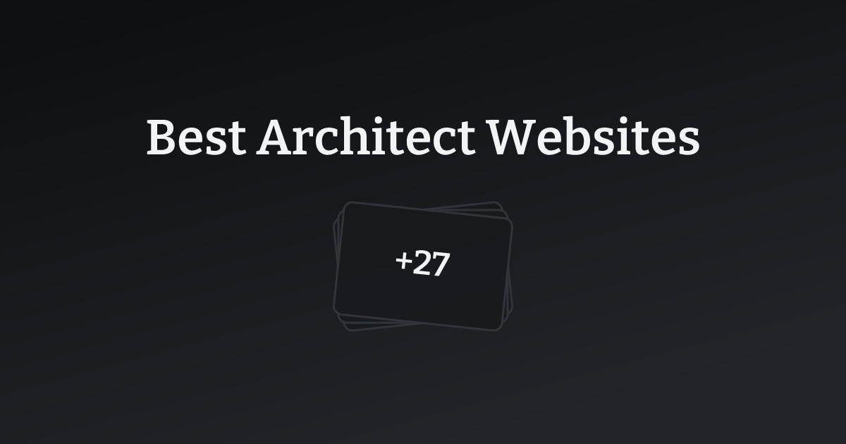 Best Architect Websites with count