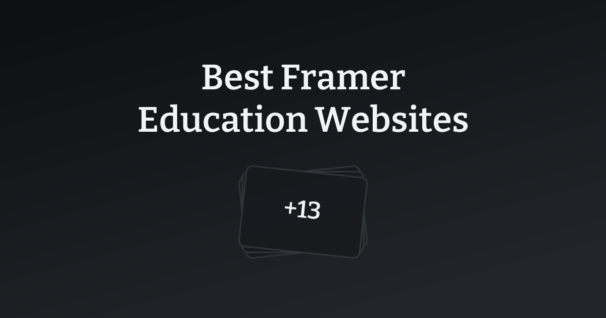 Best Framer Education Websites with count